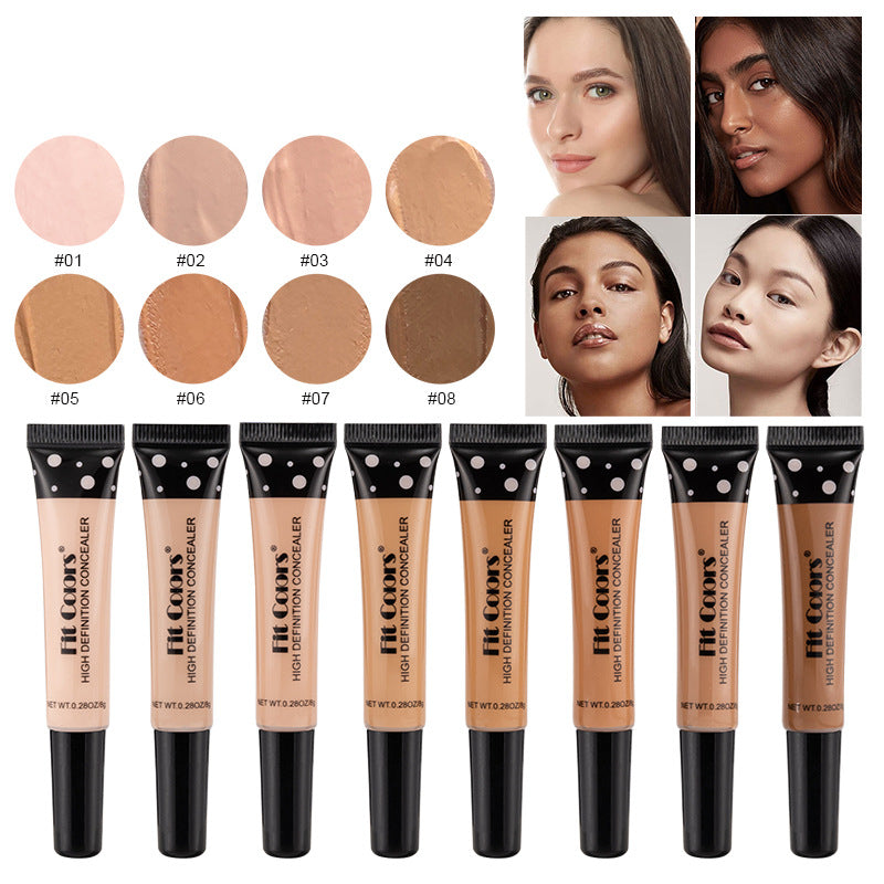 Professional 8-Color Concealer Palette - Full Coverage Liquid Foundation