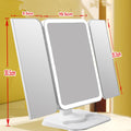 Trifold LED Makeup Mirror - 68 LED Vanity Mirror with 10X Magnification & 180° Rotation