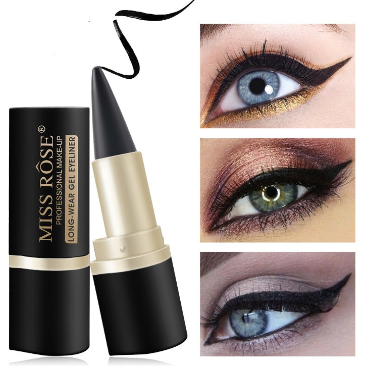 Waterproof Black Liquid Eyeliner Pen - Long-Lasting Gel Eye Liner