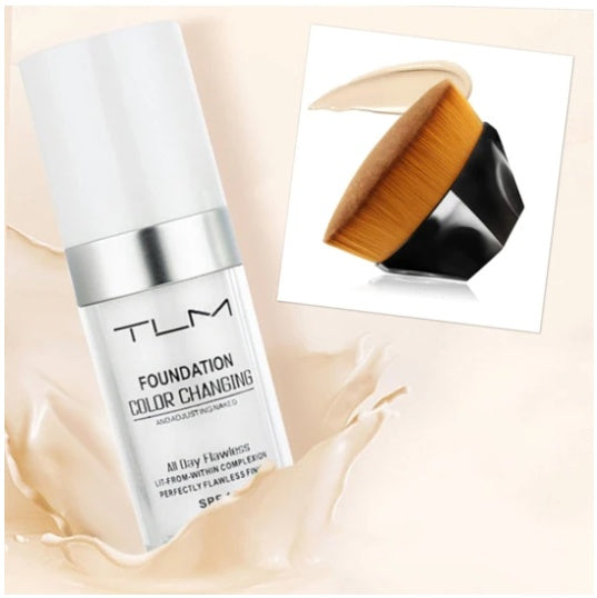 Temperature-Adaptive Liquid Foundation - Portable BB Concealer in Natural Color