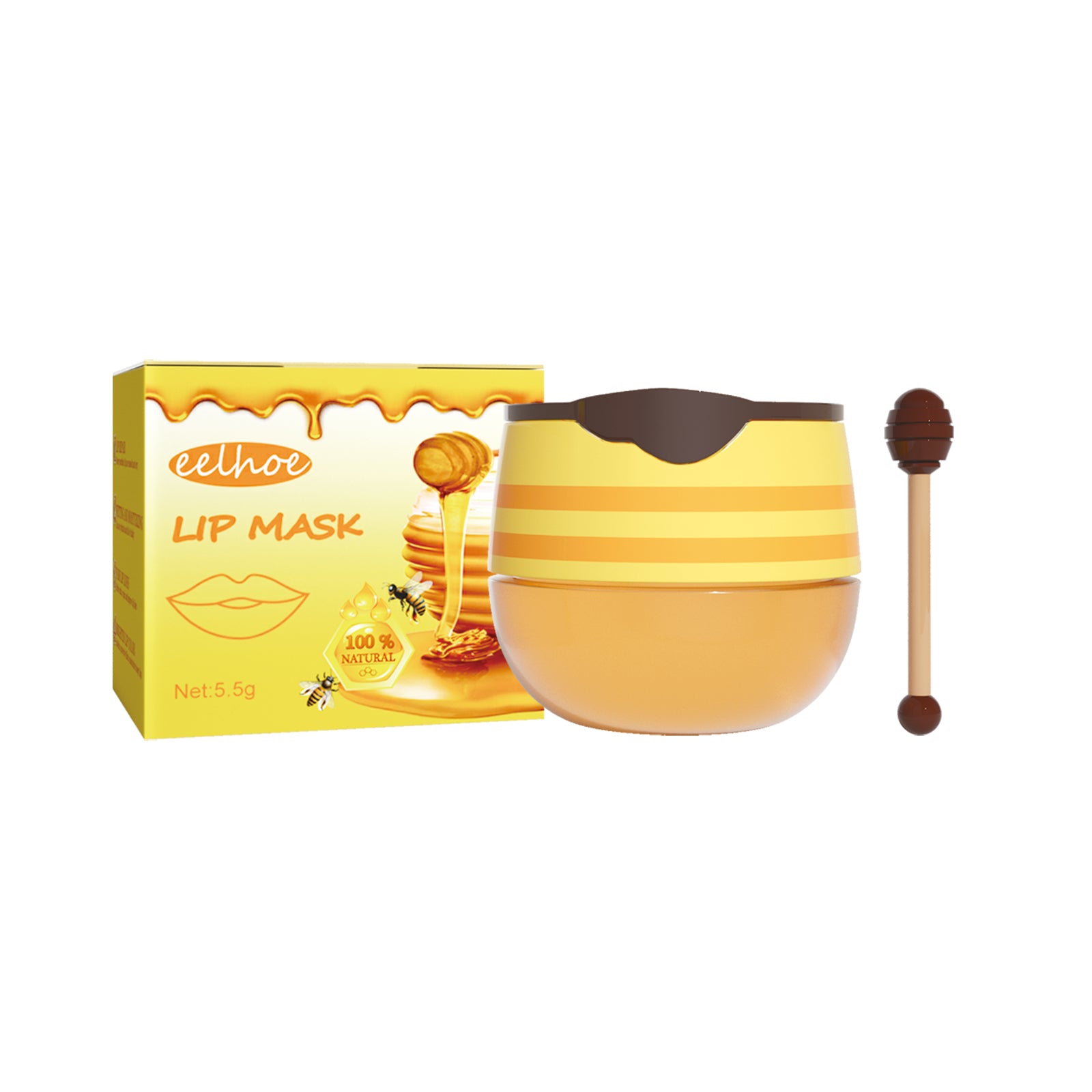 Honey Lip Mask Moisturizing Exfoliating Lip Care Bee Lipstick