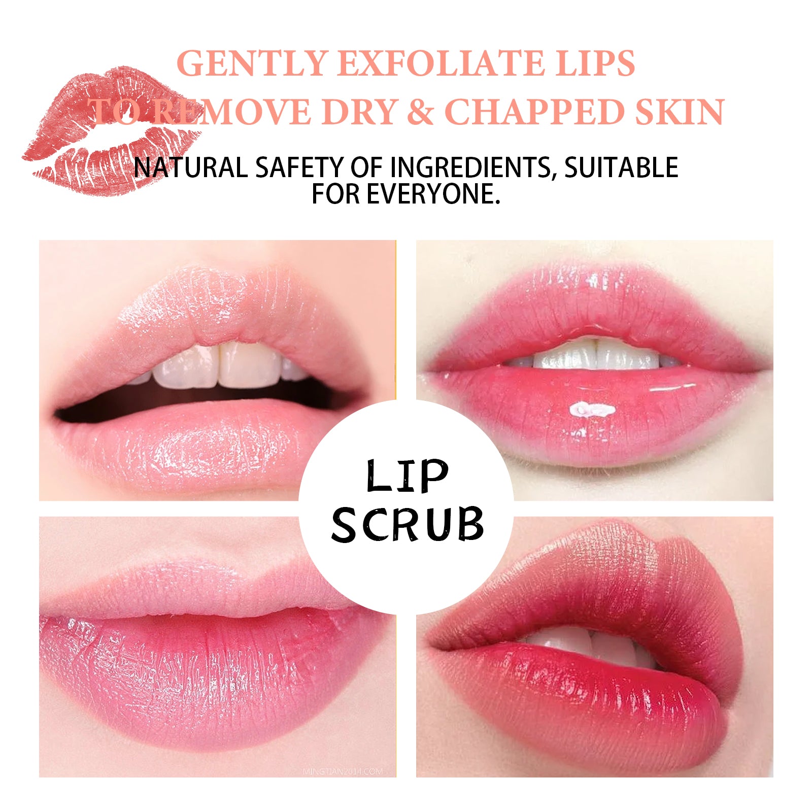 Strawberry Lip Scrub, Moisturize Lips, Prevent Dry Crack, Moisturize Dead Skin, And Fade The Corners Of Lips