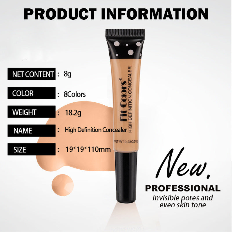 Professional 8-Color Concealer Palette - Full Coverage Liquid Foundation