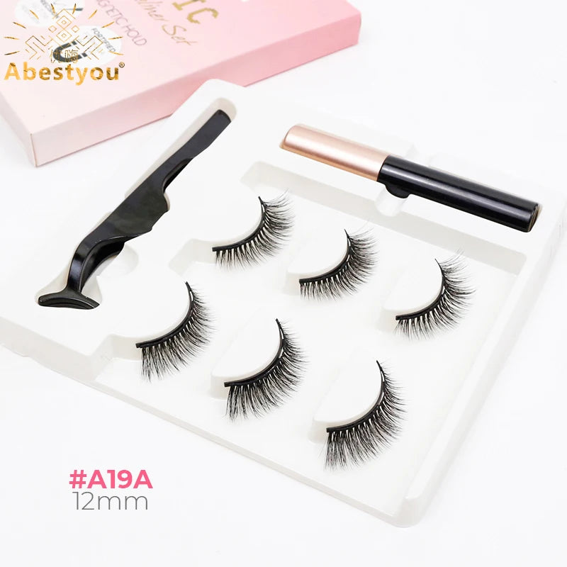 Complete Lash Makeup Kit - 3D Magnetic Mink Lashes with Extensions & Accessories
