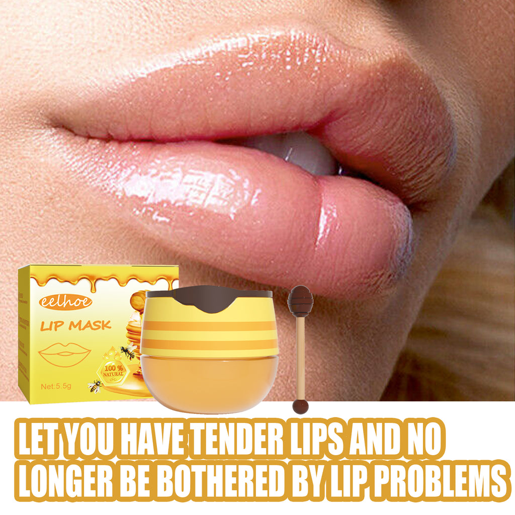 Honey Lip Mask Moisturizing Exfoliating Lip Care Bee Lipstick