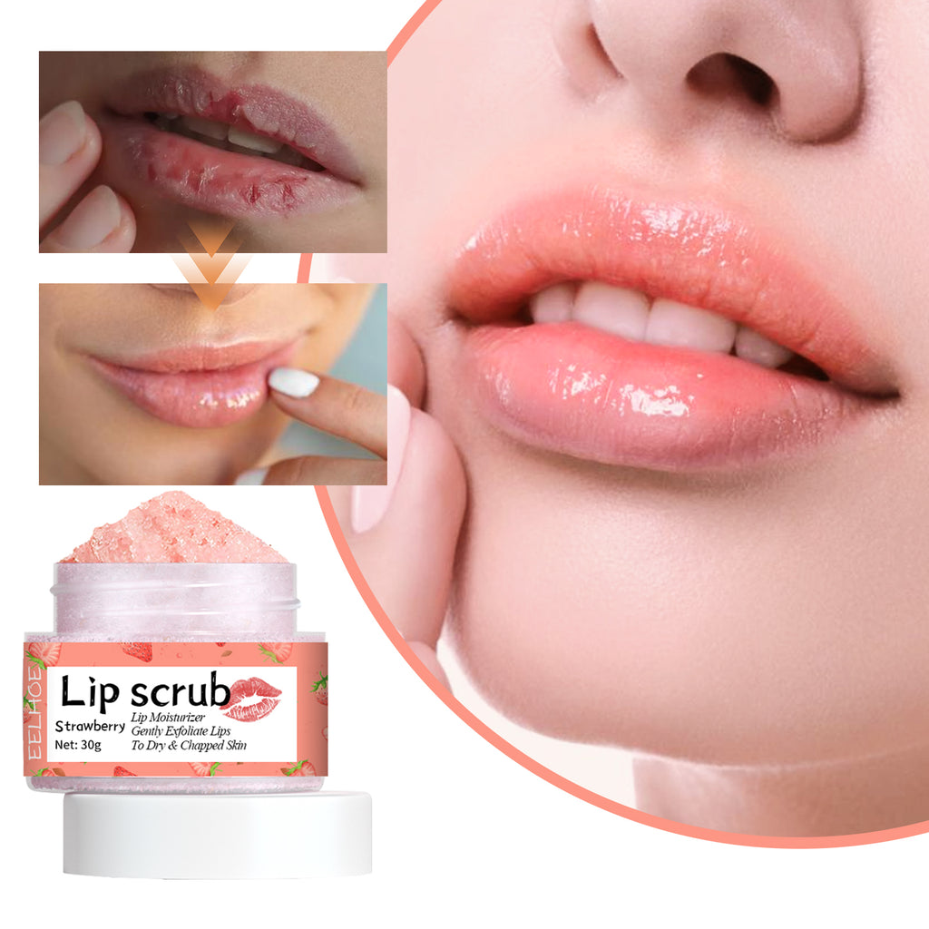 Strawberry Lip Scrub, Moisturize Lips, Prevent Dry Crack, Moisturize Dead Skin, And Fade The Corners Of Lips