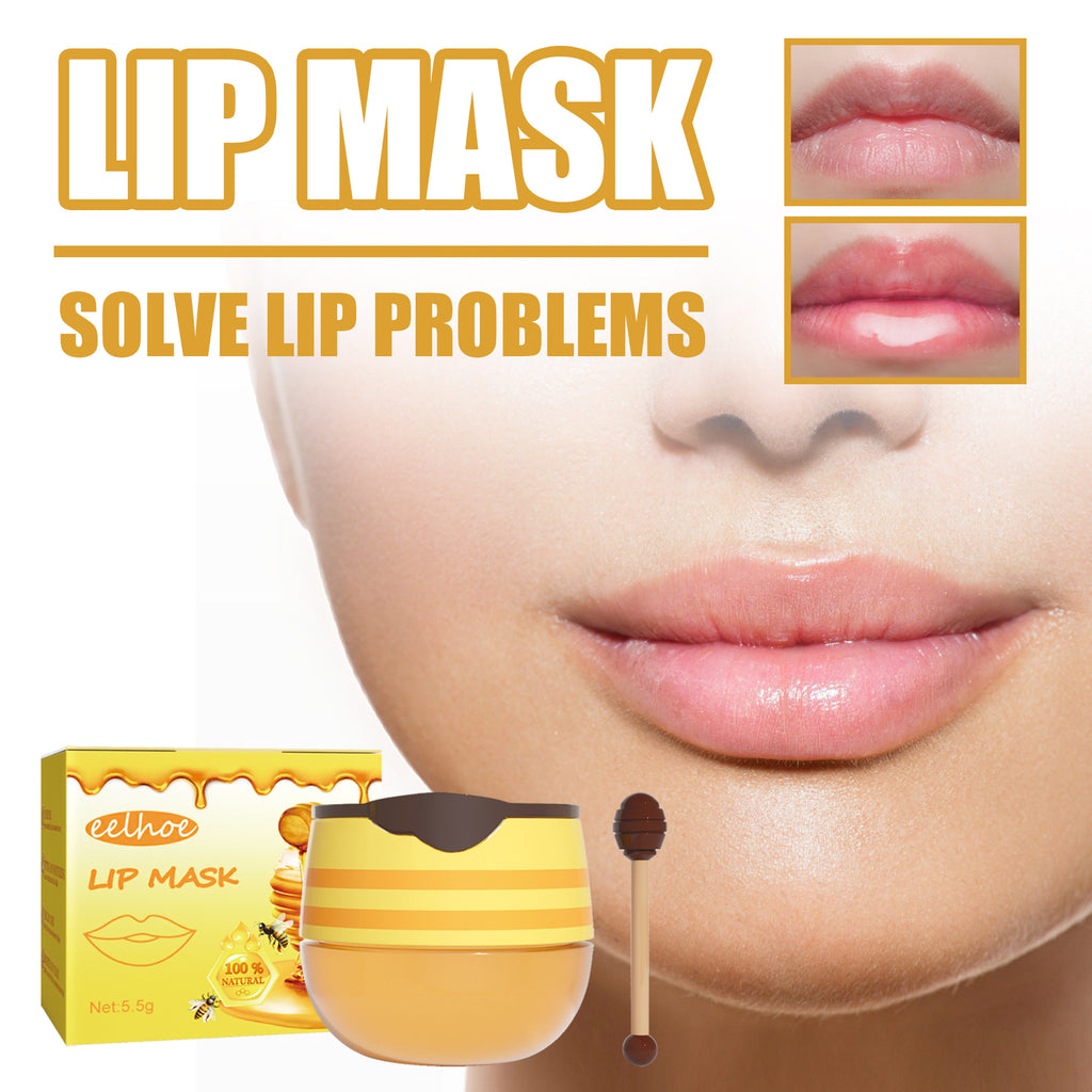 Honey Lip Mask Moisturizing Exfoliating Lip Care Bee Lipstick