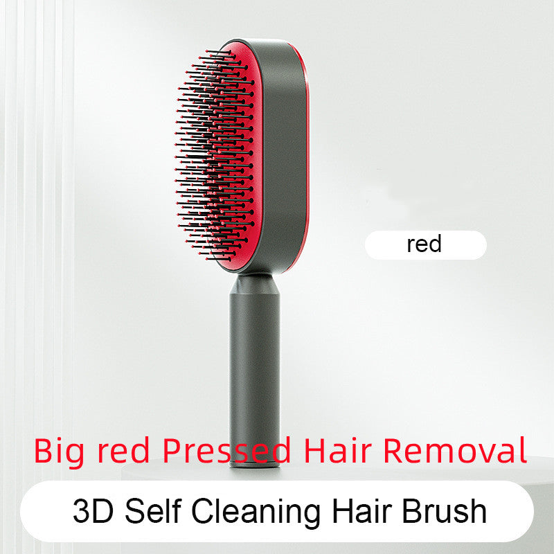 Self-Cleaning Hair Brush with Scalp Massage - Anti-Static Detangling Comb