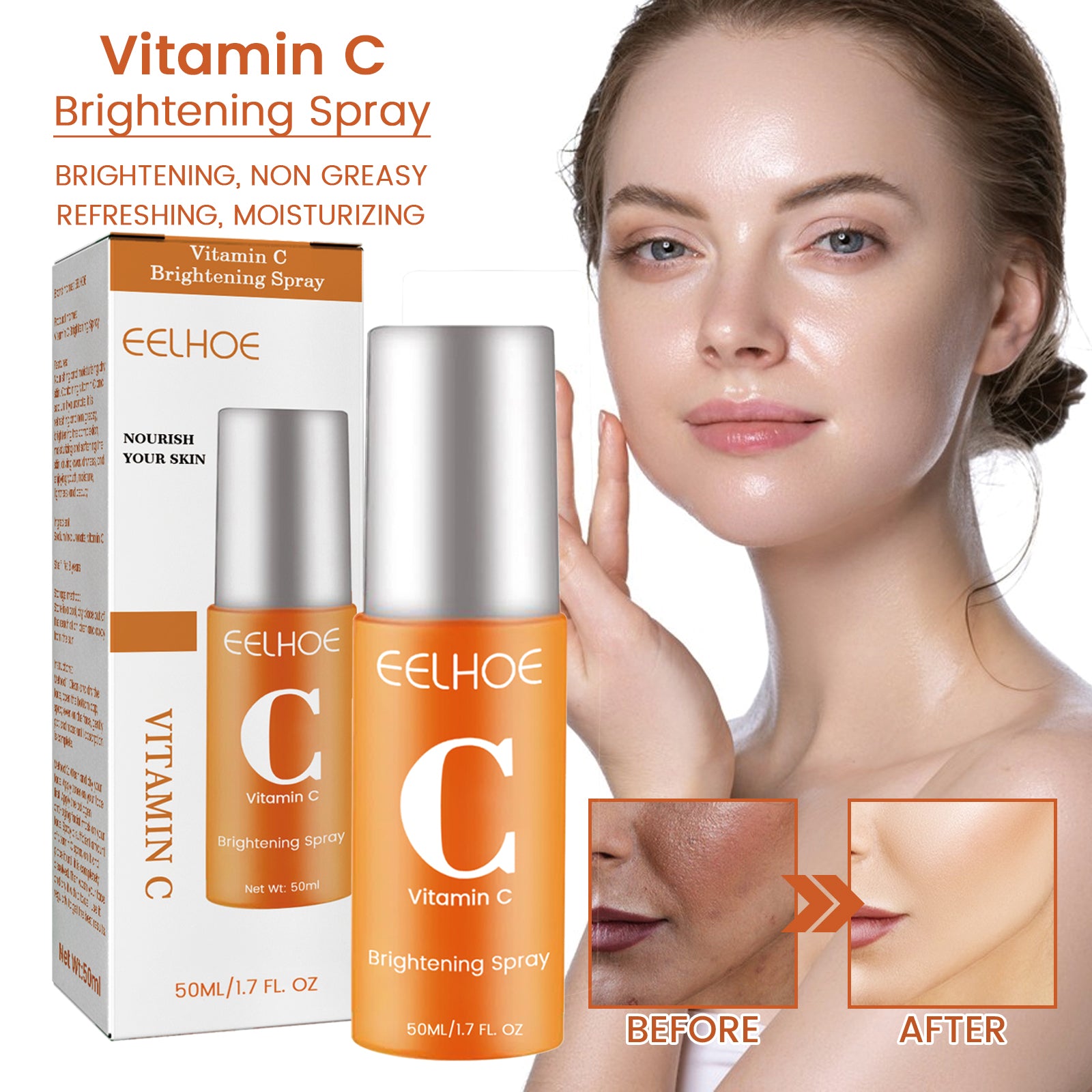 Vitamin C Moisturizing Spray Moisturizing And Moisturizing Skin Lightening Acne Spots Rejuvenating And Whitening Spray